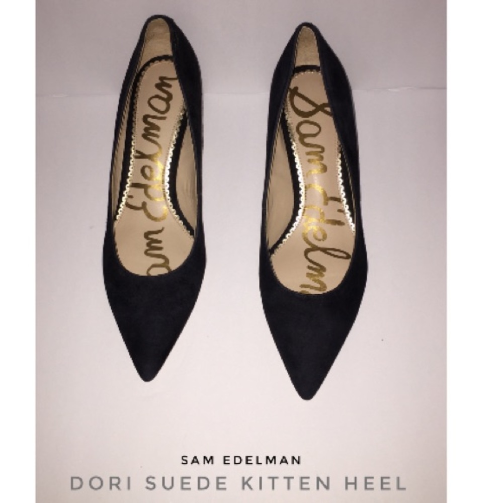 Sam Edelman-Dori Suede Kitten Heel Pointed Toe
